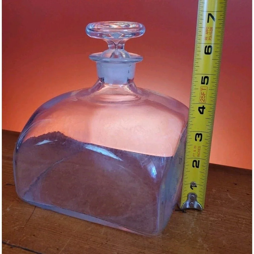 Blenko Williamsburg C6 W Glass Bottle Hand-blown Ship Decanter With Stopper Euc